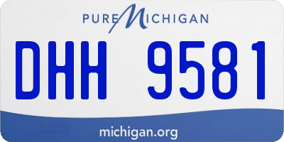 MI license plate DHH9581