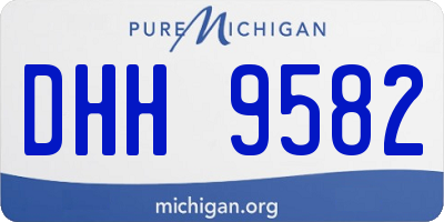 MI license plate DHH9582