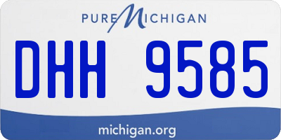 MI license plate DHH9585