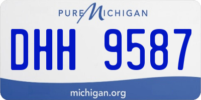 MI license plate DHH9587