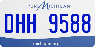 MI license plate DHH9588