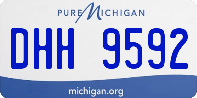 MI license plate DHH9592