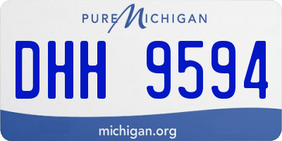 MI license plate DHH9594