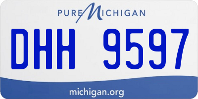 MI license plate DHH9597