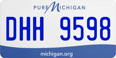MI license plate DHH9598