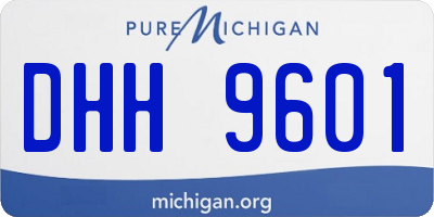 MI license plate DHH9601