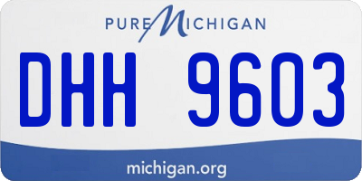 MI license plate DHH9603