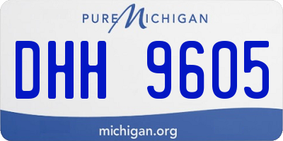 MI license plate DHH9605