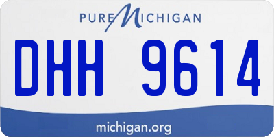 MI license plate DHH9614