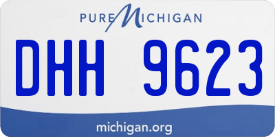 MI license plate DHH9623