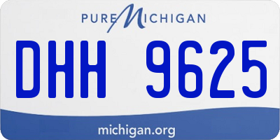 MI license plate DHH9625