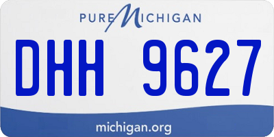 MI license plate DHH9627
