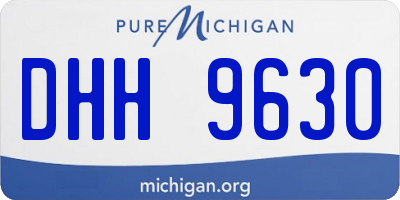 MI license plate DHH9630