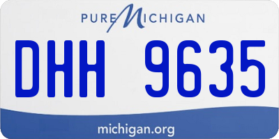 MI license plate DHH9635