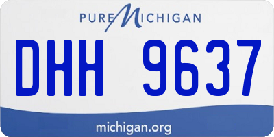 MI license plate DHH9637