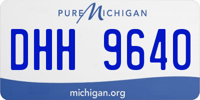 MI license plate DHH9640