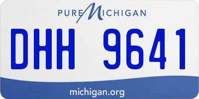 MI license plate DHH9641