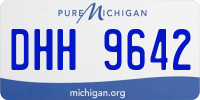 MI license plate DHH9642