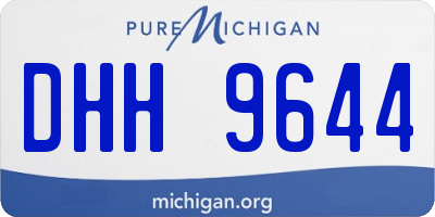 MI license plate DHH9644