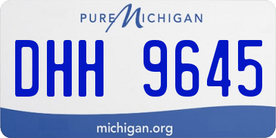 MI license plate DHH9645