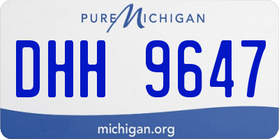 MI license plate DHH9647