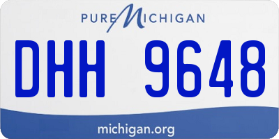 MI license plate DHH9648