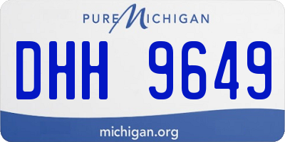 MI license plate DHH9649