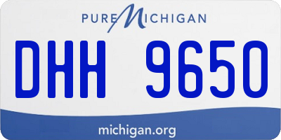 MI license plate DHH9650
