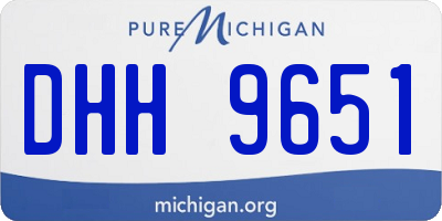 MI license plate DHH9651