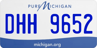 MI license plate DHH9652
