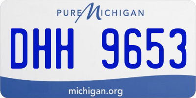 MI license plate DHH9653