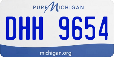 MI license plate DHH9654