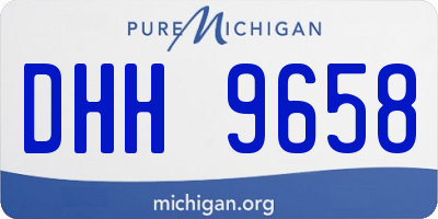 MI license plate DHH9658