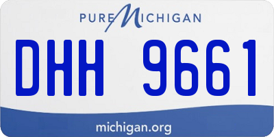 MI license plate DHH9661