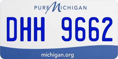 MI license plate DHH9662