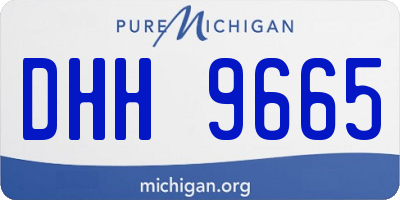 MI license plate DHH9665