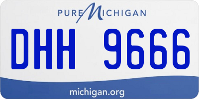 MI license plate DHH9666