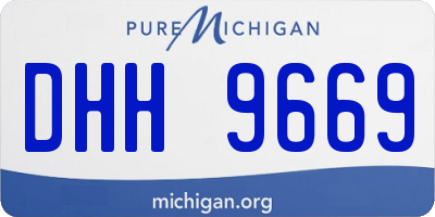 MI license plate DHH9669