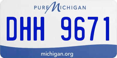 MI license plate DHH9671