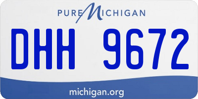 MI license plate DHH9672