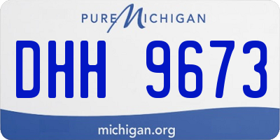 MI license plate DHH9673