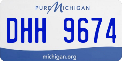 MI license plate DHH9674