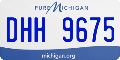 MI license plate DHH9675