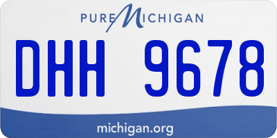MI license plate DHH9678
