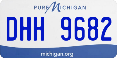 MI license plate DHH9682