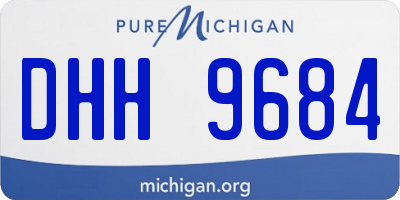 MI license plate DHH9684