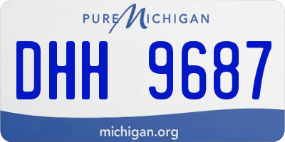 MI license plate DHH9687