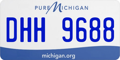 MI license plate DHH9688