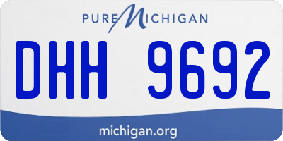 MI license plate DHH9692