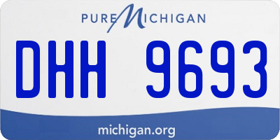 MI license plate DHH9693